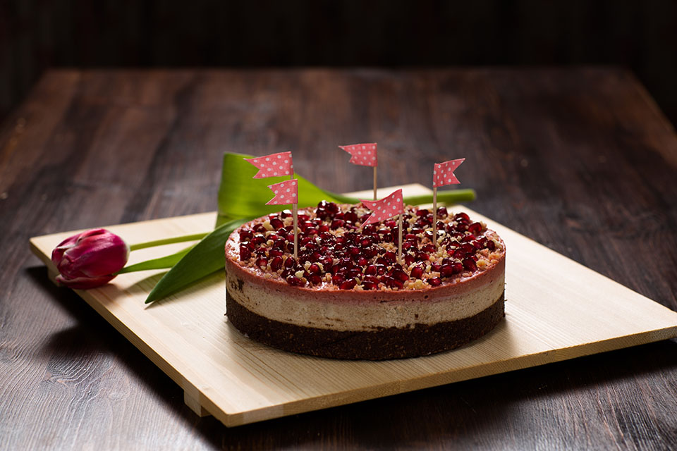 Céklás banános sajttorta